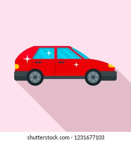Clean car icon. Flat illustration of clean car vector icon for web design