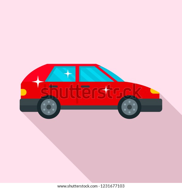 Clean car icon. Flat illustration of clean car\
vector icon for web\
design