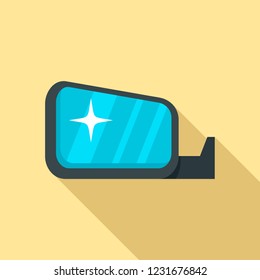 Clean car mirror icon. Flat illustration of clean car mirror vector icon for web design