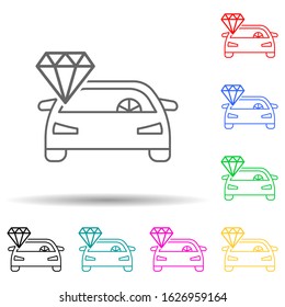 clean car multi color style icon. Simple thin line, outline vector of cars service and repair parts icons for ui and ux, website or mobile application