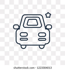 Clean car vector outline icon isolated on transparent background, high quality linear Clean car transparency concept can be used web and mobile
