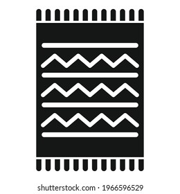 Putz das Teppichsymbol! Einfache Illustration von sauberem Teppich, Vektorsymbol für Webdesign einzeln auf weißem Hintergrund