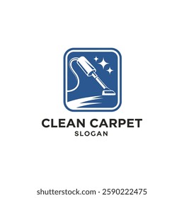 Clean carpet logo design template