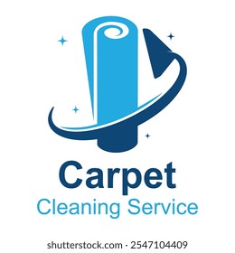Clean carpet logo vector. Interiors cleaning service business logo template design concept.
