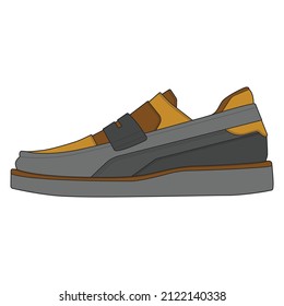 Conjunto de Sneakers Cool. Vector de dibujo de zapatillas, Sneakers dibujado en un estilo de esbozo, plantilla de entrenadores de verano, Colección de conjuntos. Ilustración vectorial.
