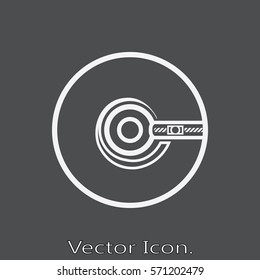Clean CD disk. icon isolated sign symbol and flat style for app, web and digital design. Vector illustration.