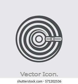 Clean CD disk. icon isolated sign symbol and flat style for app, web and digital design. Vector illustration.