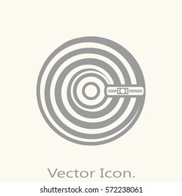 Clean CD disk. icon isolated sign symbol and flat style for app, web and digital design. Vector illustration.