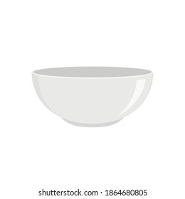 Realistic White Ceramic Bowl Detailed Mockup Stock Vector (Royalty Free ...