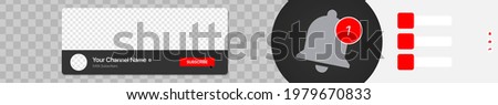 Clean Channel Header Template for Video Platform with Transparent Background. Vector illustration