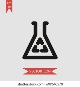 Clean chemistry vector icon illustration symbol