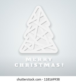 Clean Christmas card. Vector illustration.