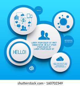 Clean Circle Infographic Elements - vector illustration