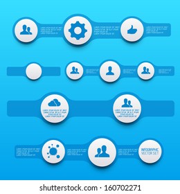 Clean Circle Label Elements - vector illustration