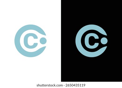 Diseño de logotipo de letra circular C limpia