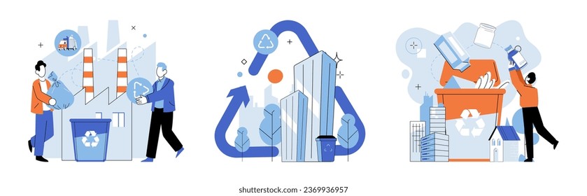 Clean city. Vector illustration. Ecology andprinciples of sustainable living are atheart of clean city The city adopts eco-friendly practices minimize its carbon footprint and environmental impact