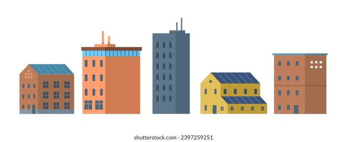 Clean city vector illustration. A clean city embraces environmentally friendly practices in all aspects of urban life It encourages green building designs, promotes sustainable transportation