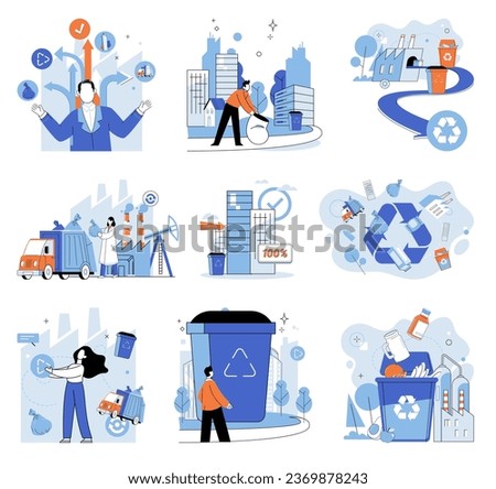 Clean city. Vector illustration. A clean city is like well-tended garden, where nature and urban development coexist harmoniously In this garden-like city, nature plays pivotal role