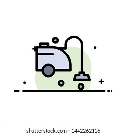Clean, Cleaner, Cleaning, Vacuum  Business Flat Line Filled Icon Vector Banner Template
