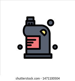 Clean, Cleaning, Drain, Fluid, Household  Flat Color Icon. Vector icon banner Template. Vector Icon Template background