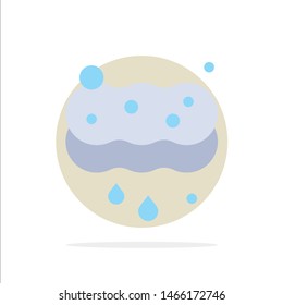 Clean, Cleaning, Sponge, Wash Abstract Circle Background Flat color Icon. Vector Icon Template background