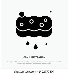 Clean, Cleaning, Sponge, Wash solid Glyph Icon vector