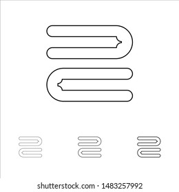 Clean, Cleaning, Towel Bold and thin black line icon set