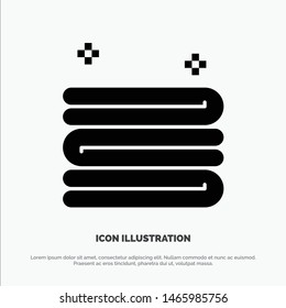 Clean, Cleaning, Towel solid Glyph Icon vector. Vector Icon Template background