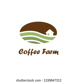 clean and clever for Coffee farm logo vector