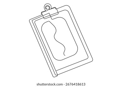 Limpiar el Portapapeles y la lista de verificación Dibujo continuo de una línea Aislar el contorno simple minimalista