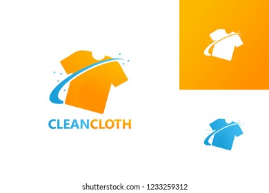 Clean Cloth Logo Template Design Vector, Emblem, Design Concept, Creative Symbol, Icon