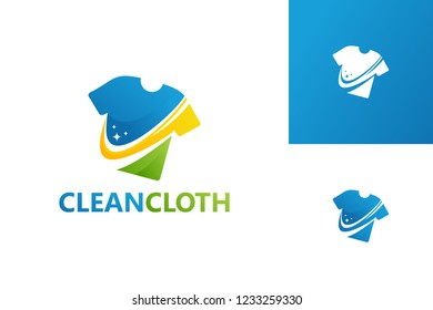 Clean Cloth Logo Template Design Vector, Emblem, Design Concept, Creative Symbol, Icon