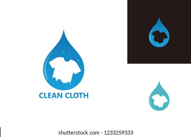 Clean Cloth Logo Template Design Vector, Emblem, Design Concept, Creative Symbol, Icon