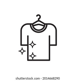 Clean Cloth Outline Icon Vector Illustration