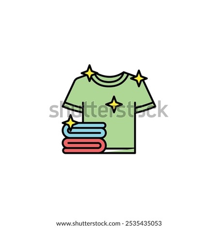 Clean Clothes colored vector icon on white background. Stock vector EPS10