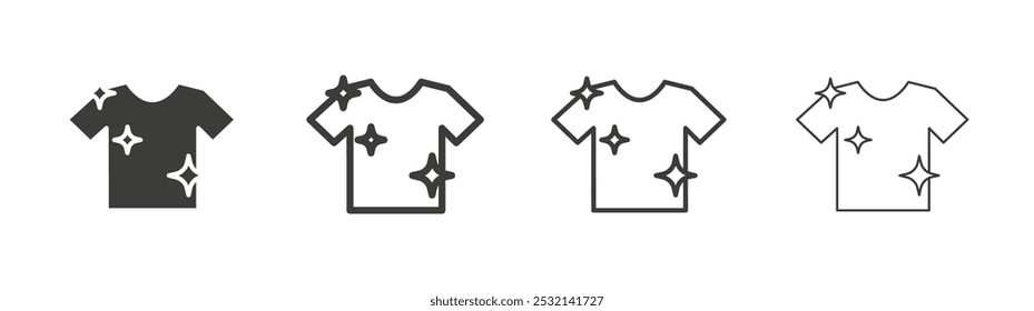 Clean Clothes icon in fill and three stroke sizes