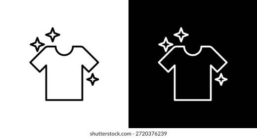 Clean Clothes icon. Minimalist vector design. Editable stroke. EPS10