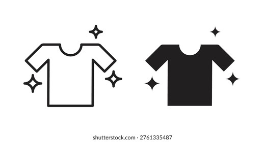 Clean Clothes icon suitable. Simple outline and solid style icon EPS10
