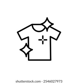 Clean Clothes icon Thin line art isolated