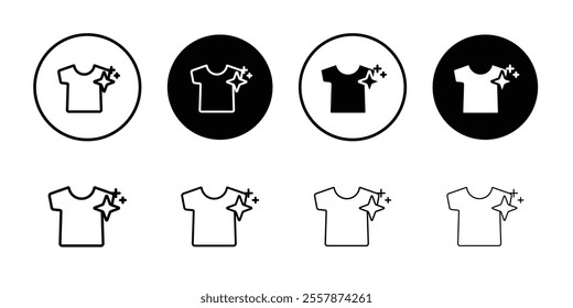 Clean Clothes icon Thin line vector illustration set