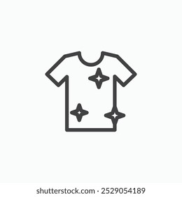 Clean Clothes icons set. filled and line illustration
