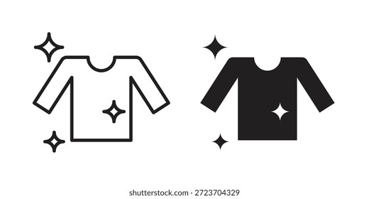 Colección de Vector de iconos de ropa limpia para Diseños web. iconos planos