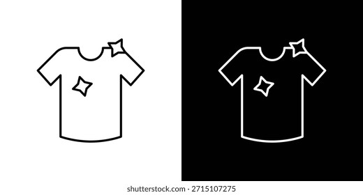Clean Clothes icons vector symbol with editable stroke lines for web designs