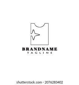 clean clothes laundry logo cartoon icon design template black modern isolated vector illustration