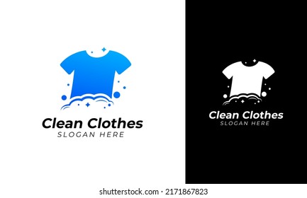 Clean clothes logo design. The symbol for laundry business