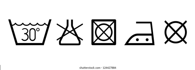 Clean clothes symbols