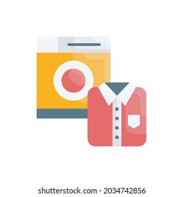 Clean Clothes vector flat icon style illustration. EPS 10 file