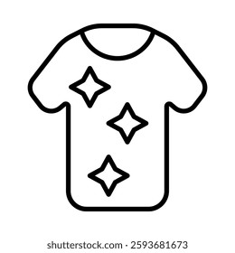 Clean clothes Vector Line Icon Design