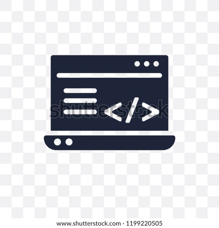 Clean code transparent icon. Clean code symbol design from Programming collection. Simple element vector illustration on transparent background.