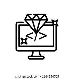 Clean Code Vector illustration. Design Development line icon. EPS 10